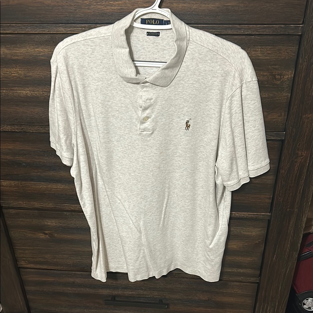 Polo by Ralph Lauren Men's Cream Polo Shirt